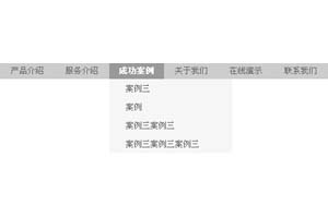 经典二级导航菜单样式