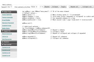 可折叠展开的导航菜单