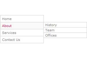 用CSS做的垂直导航菜单效果