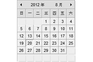 非常不错的日期选择风格