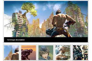 jQuery带描述和小图的图片画廊