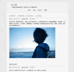 zblog2.0博客模板，udianhuang模板，zblog仿站乐园提供