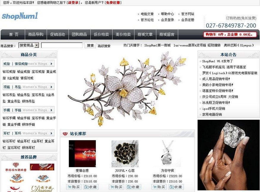 ShopNum1网店系统 我心永恒类模 UTF8