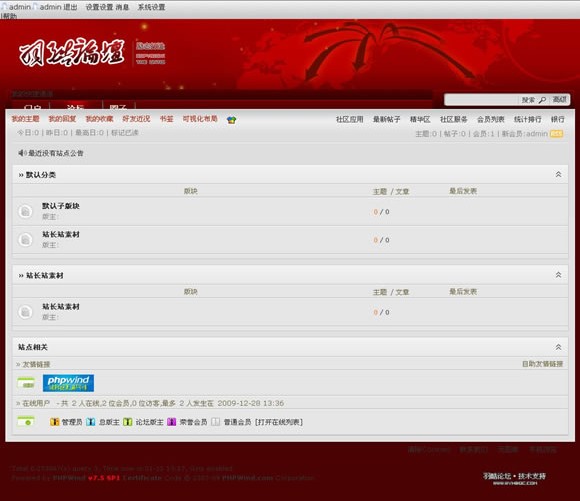 PHPWind 酷红模板