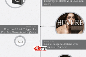 jq横向滑动排版特效