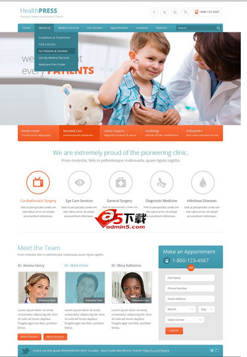 医疗企业wordpress主题