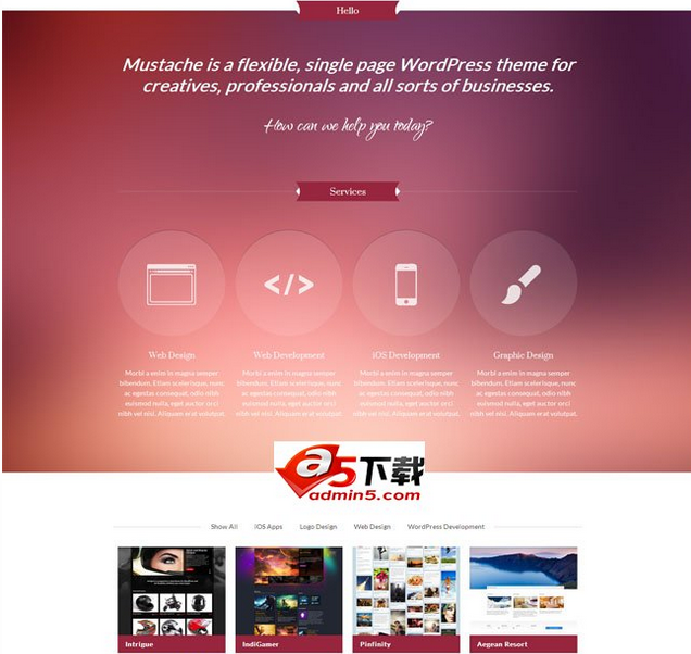 Wordpress单页企业主题