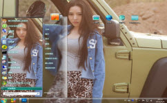 吉普美女电脑主题 win7版