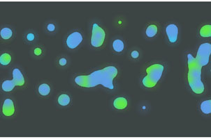 HTML5 canvas逼真的液体融合动画特效源码