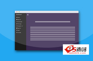 超酷Bootstrap 3 隐藏滑动侧边栏菜单