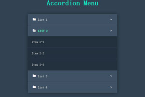 js跟css3手风琴下拉菜单代码