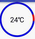 Android一个圆形温度显示器
