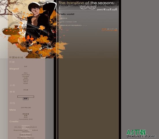 Wordpress 金黄秋天主题风格下载