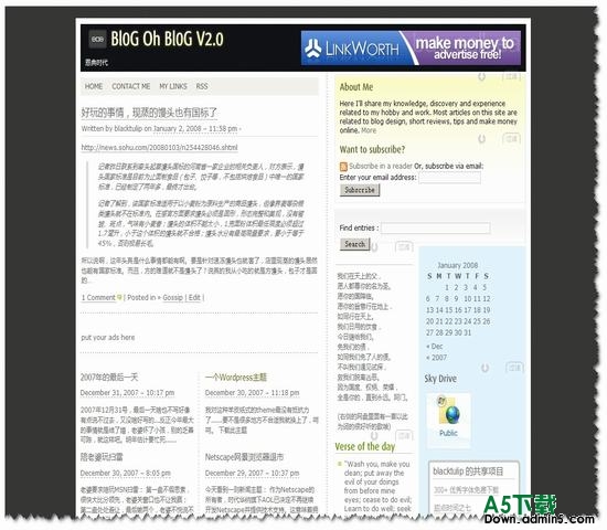 Wordpress Blog Oh Blog主题下载