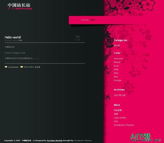 Wordpress 红色幻觉主题风格下载