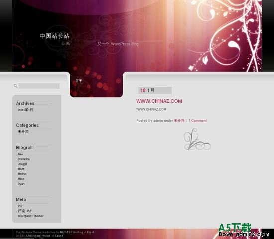 Wordpress Purple Aura模板下载