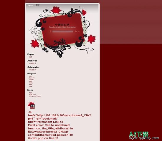 Wordpress Red passion模板下载