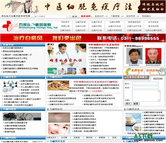 帝国CMS 白癜风治疗网模板