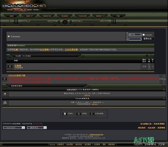 vBulletin disturbed模板下载
