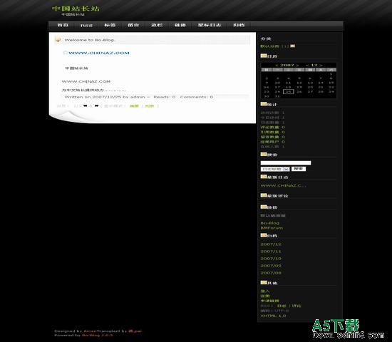 Bo-Blog Soblack模板风格下载