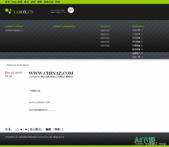 Bo-Blog TABOX模板风格下载