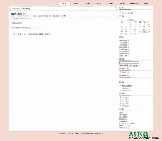 Bo-Blog KL-Skin01模板下载