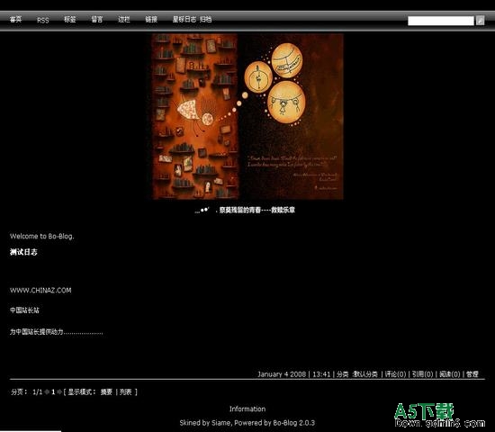 Bo-Blog darkwa模板风格下载