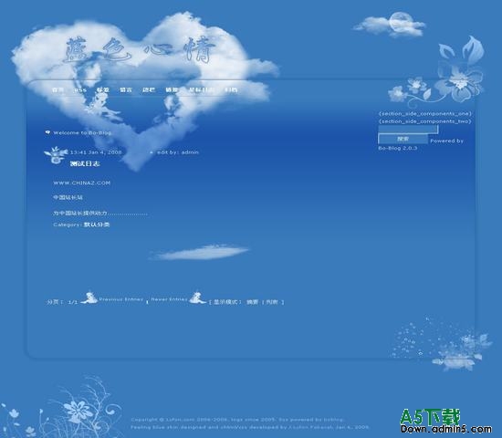 Bo-Blog 蓝色心情风格下载