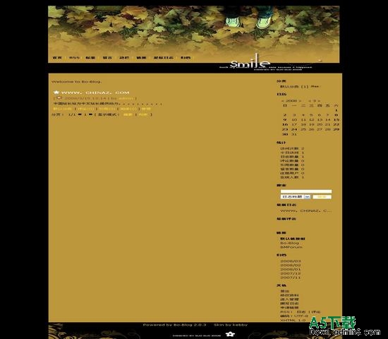 Bo-Blog 秋风寂叶模板下载