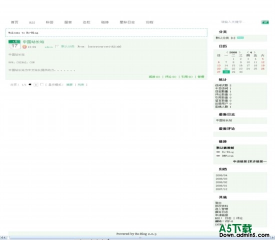 Bo-Blog coolgreen模板