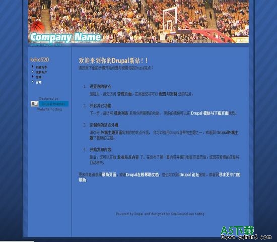 Drupal basketball 图片模板下载