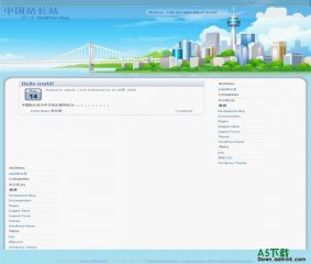 Wordpress Blue City模板