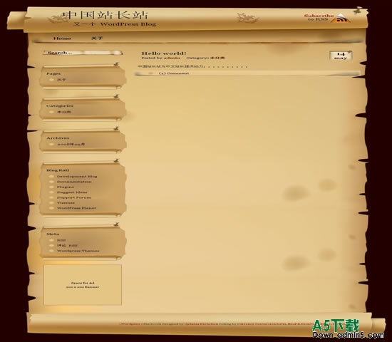 Wordpress Scroll模板