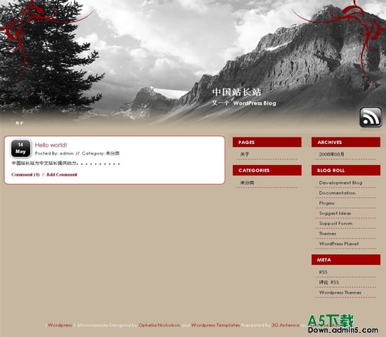 Wordpress Mountainside模板