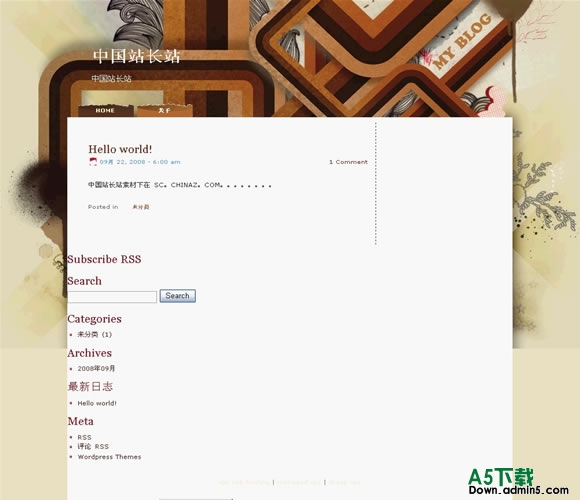 Wordpress Blogbook模板