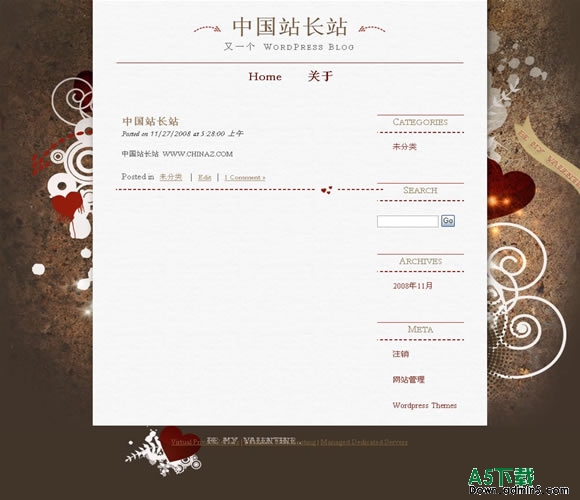 Wordpress 情人节模板