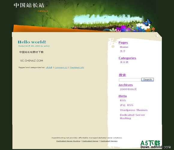 Wordpress Earth模板
