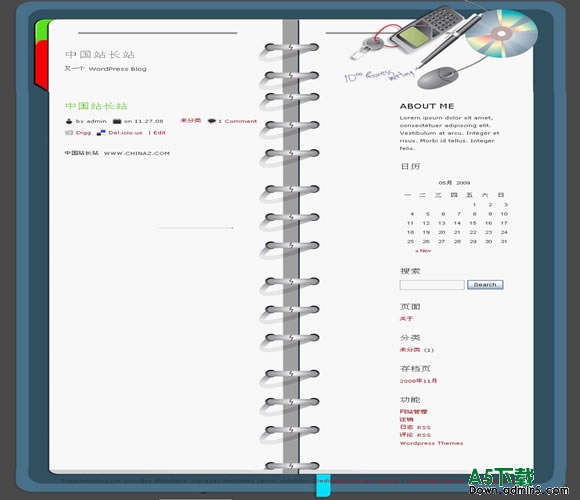 Wordpress Notes模板