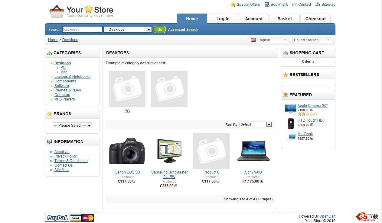 opencart外贸专用系统
