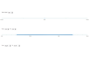 jQuery实现滑块选择日期