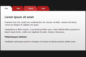 tab红色斜切标签选项卡jquery