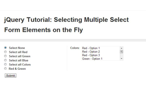 jquery按关键词多选列表框选项