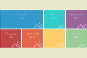 jquery天气图标和温度特效