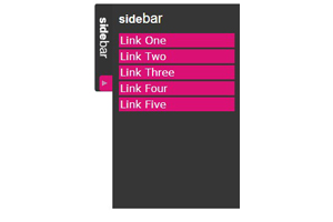 jquery侧边拉出式菜单