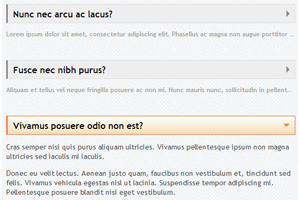 css3列表FAQ问答特效