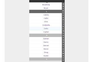 iphone联系人滑动列表