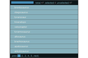mootools分页多选搜索部件