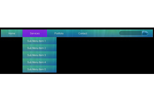 jquery UI渐变下拉菜单