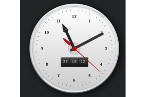 css3精致时钟效果