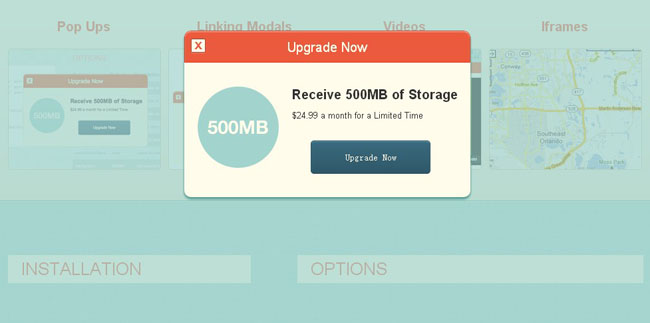 jQuery轻量级弹出框